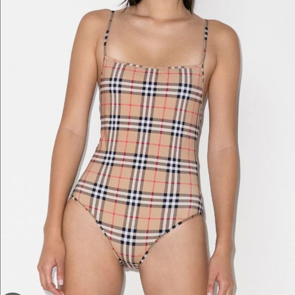 Burberry Check One Piece swimsuit MSRP $510 - Picture 6 of 17